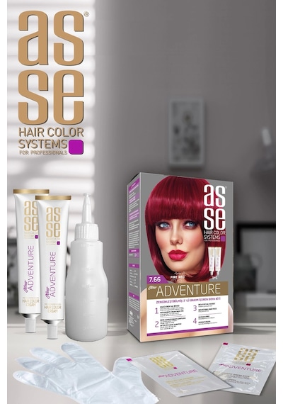 Asse Adventure Set Saç Boyası 7.66 Ateş Kızılı