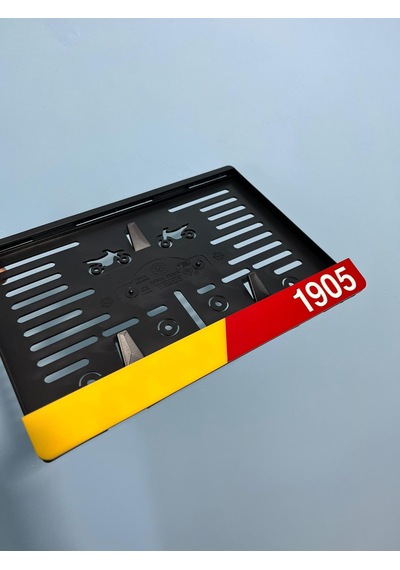Sarı Kırmızı Pleksi Motor Plakalığı