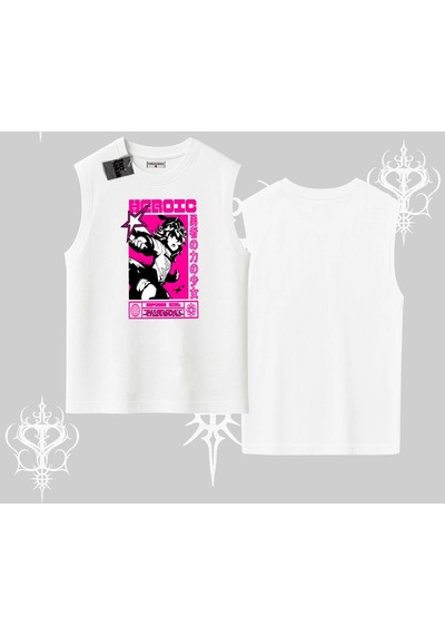Startmore Startmore Kolsuz Tshirt Heroic Anime Girl Japon Stil Grafik Baskılı Beyaz