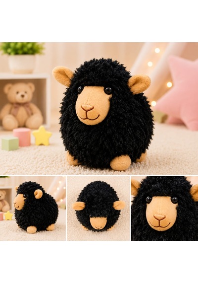 Peluş Kuzu 25cm Siyah