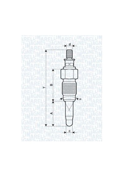 Magnetti Marelli 060900030606 Kızdırma Bujisi Golf Passat Jetta T4 Caddy Polo Classic 1.9 2.4d 1y Aja 94- 039034170