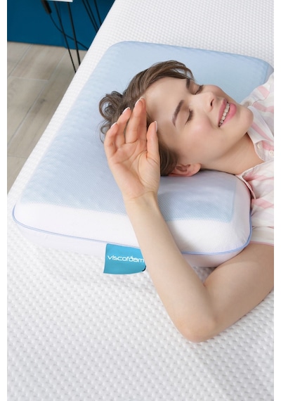Viscofoam Lüks Terletmeyen Ortopedik Yastık Serinleten Visco Yastık Jelli Yastık 60x40x11cm