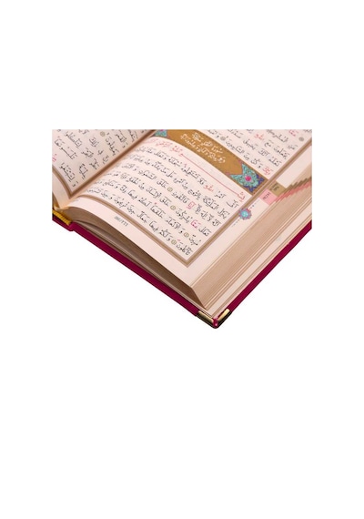 B.Cep Boy Kadife Kur'an-ı Kerim (Bordo, Nakşlı, Yaldzlı, Mühürlü)
