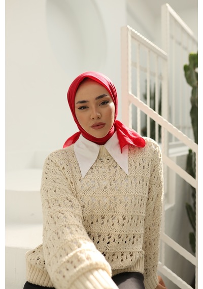 Silk Home Organik Jazz Eşarp 78002-31 Kırmızı