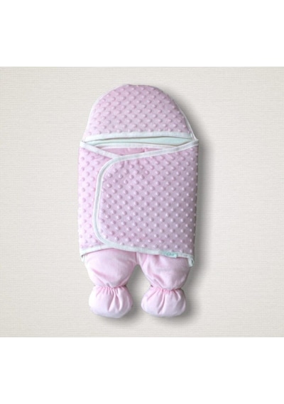 Pembe Kız Bebek Dış Kundak & Ayaklı Uyku Tulumu - %100 Pamuklu Astronot Tulum Pembe