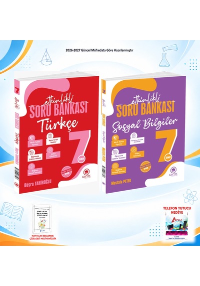 Çanta Yayınları 2026-2027 7. Sınıf Tüm Dersler 2 Kitap Türkçe-sos Soru Set