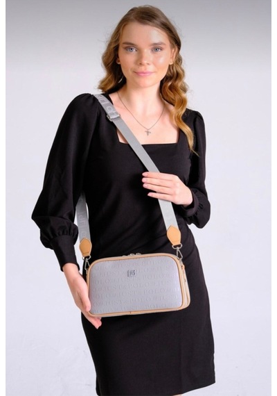 Just Polo Omuz Askılı Çapraz Kadın Çantası Gri 05110198