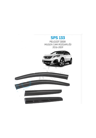 Peugeot 3008 Sunplex Mugen Cam Rüzgarlığı 2016-2023 4parça
