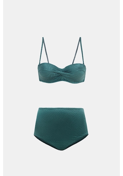 Amarelle Bali Yeşil Balenli Dolgulu Straplez Push-up Bikini Takım Yeşil