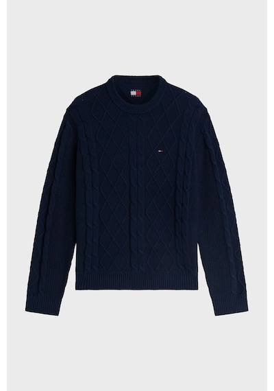 Tommy Jeans Pamuklu Regular Fit Kazak Erkek Kazak Dm0dm23405 C1g Lacivert