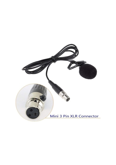 3 Pin Mini Xlr Dişi Uçlu Yaka Mikrofonu 1.2 Metre