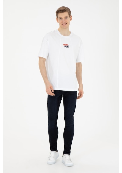 U.S. Polo Assn. Erkek Comfort Fit Bisiklet Yaka Beyaz Tişört 50287049-VR013