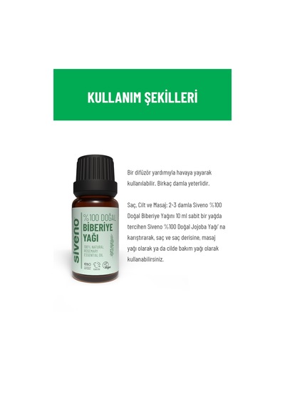 Siveno %100 Doğal Biberiye Uçucu Yağı 10 ML