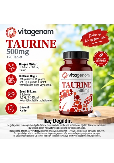 Vitagenom Taurıne 500 Mg 120 Tablet