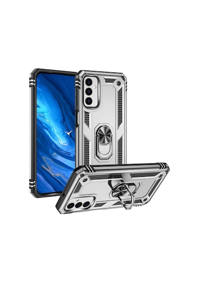 Galaxy M23 Kılıf Zore Vega Yüzüklü Standlı Zırh Kılıf