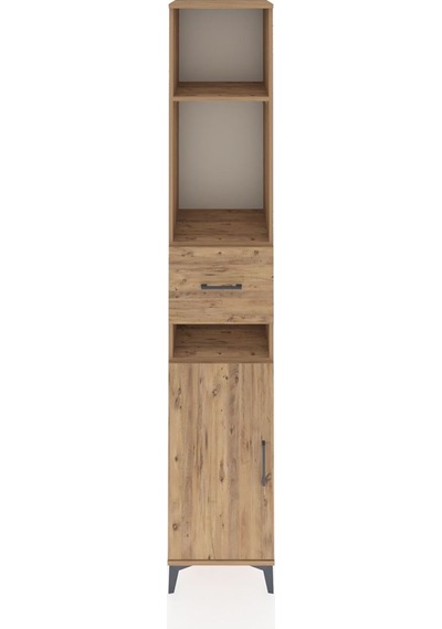 Hyperion Dolap 4 Raflı Tek Çekmeceli Tek Kapaklı 44x44x243 Ça... Çam Hyperion Dolap 4 Raflı Tek Çekmeceli Tek Kapaklı 44x44x243 Ça... Çam