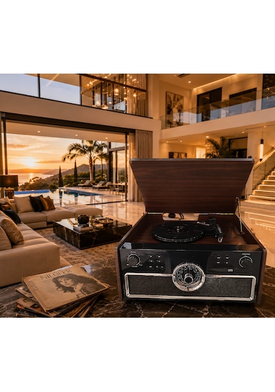 Victrola Empire 6'sı 1 Arada Bluetooth Retro Pikap / Plak Çalar 1 Adet