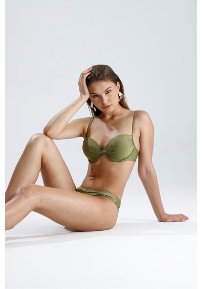 Magic Form Dekolteli Süngerli Bikini Üstü Yeşil - 724119112 Yeşil