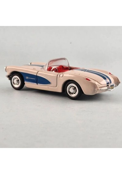 1:43 Ölçekli Lisanslı Metal Retro Amerikan Arabaları - 1957 Chevrolet Corvette - 10 Cm