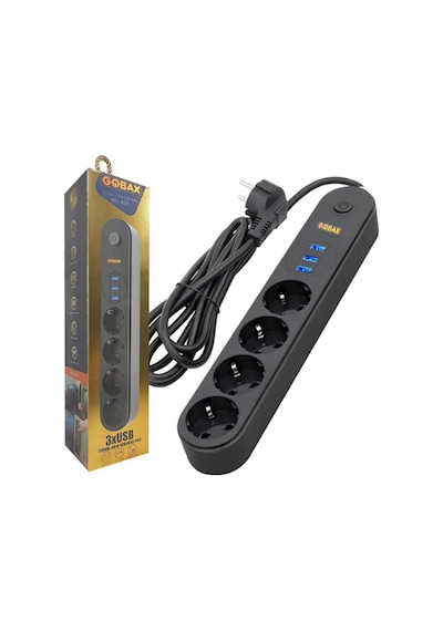 Gobax Mg-101 4lü 3 Usbli 2 Mt Termal Akım Korumalı