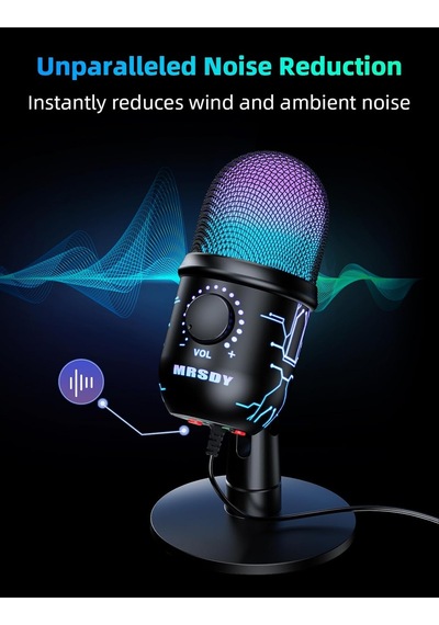 Oyun Mikrofonu, Pc, Mac, Ps4/5 İçin Usb Bilgisayar Mikrofonu, Stüdyo Kaydı İçin Kondenser Podcast Mikrofon, Youtube,