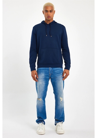 Süperlife Erkek Kapşonlu Regular Fit İnce Sweatshirt Spr 20k55 NAVY