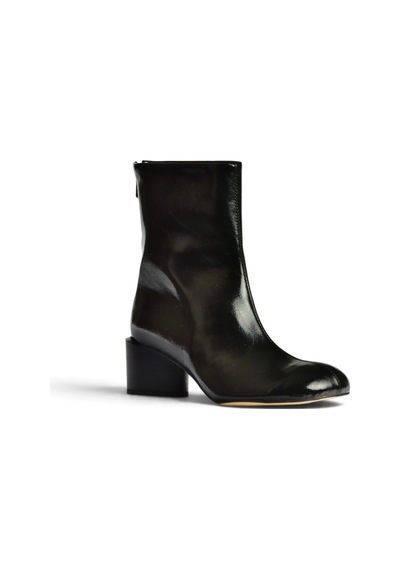Fox Shoes Z920234060 Siyah Rustik Kalın Topuklu Kadın Bot