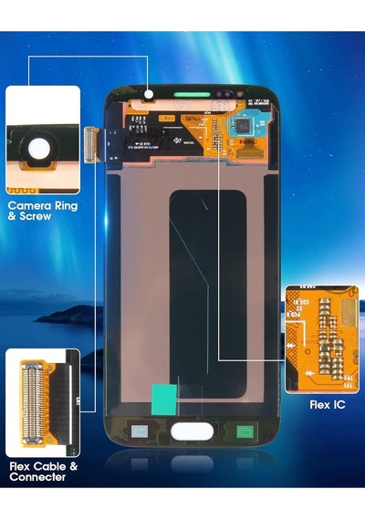 Samsung Uyumlu Galaxy S6 Sm-g920 İçin Lcd Ekran Dokunmatik Aaa Kalite Siyah