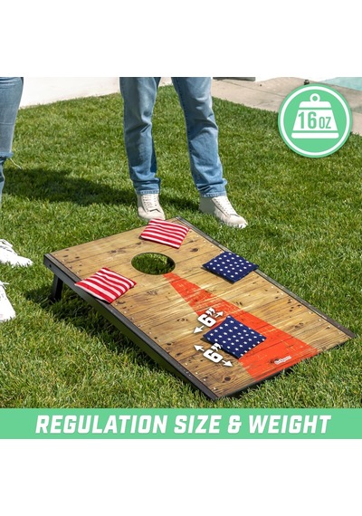 Gosports Cornhole Armut Koltuk Seti, Resmi Yönetmelik 8 Dört Mevsim Çuvalı Amerika Yıldızları Ve Çizgileri Diğer