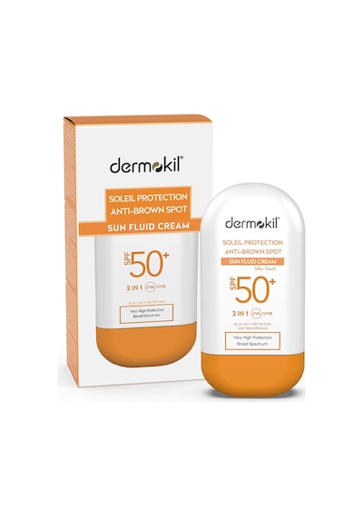 Dermokil Soleil Protection brown Spot Sun Fluid Cream Spf 50+ Leke Karşıtı Fluid Güneş Koruyucu 60 Ml