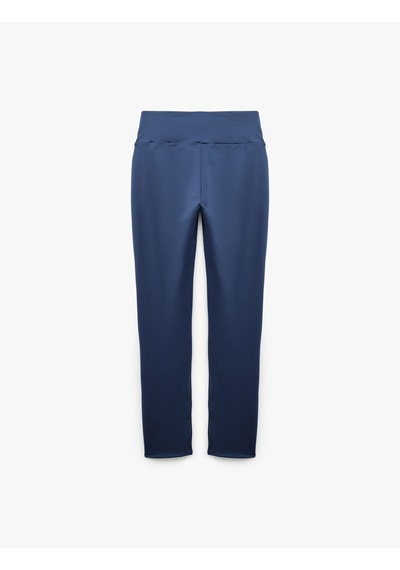 Koton Yüksek Bel Slim Fit İnterlok Spor Tayt Mavi 5sak40303nk Mavi