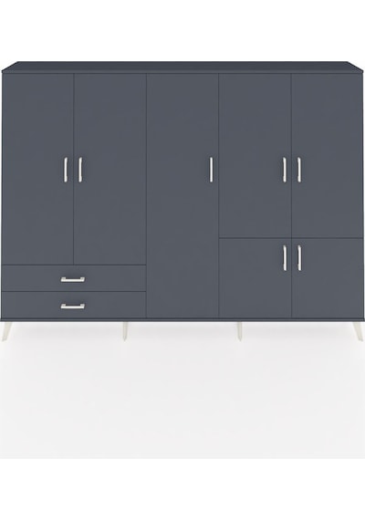 Arges Dolap 12 Raflı 2 Çekmeceli 7 Kapaklı 220x30x163 Antrasit-antrasit Antrasit - Antrasit Arges Dolap 12 Raflı 2 Çekmeceli 7 Kapaklı 220x30x163 Antrasit-antrasit Antrasit - Antrasit