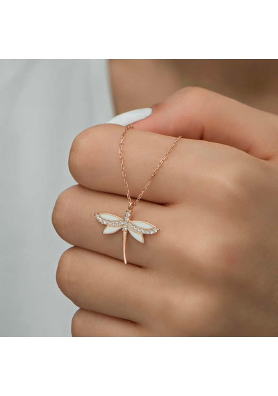 Gümüş Yusufçuk Kadın Kolye (546174280)
