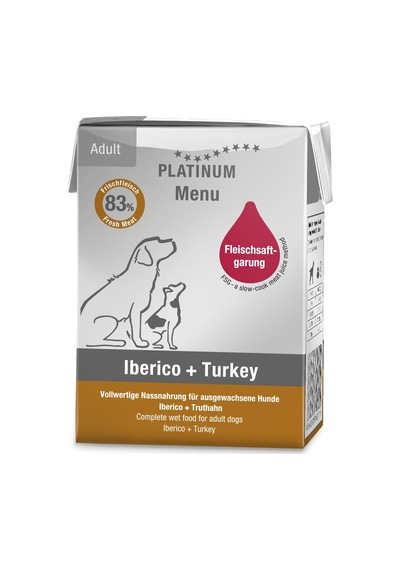 Menü İberico Domuz Etli Ve Hindili Yetişkin Köpek Yaş Maması 12 X 185 G