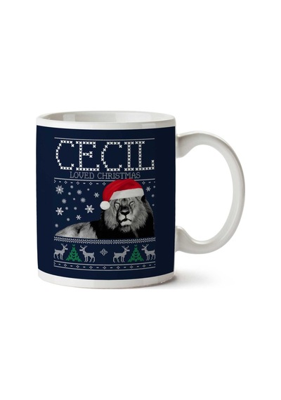 Cecil Loved Christmas Knit İki Tarafı Baskılı Kupa Bardak