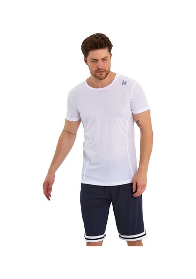 Adams Erkek Polyester Beyaz Şeritli Basketbol Şort 001
