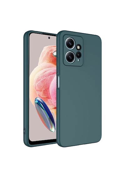 Kilifone - Xiaomi Uyumlu Redmi Note 12 4g - Kılıf İçi Kadife Koruyucu Mara Lansman Kapak - Koyu Yeşil