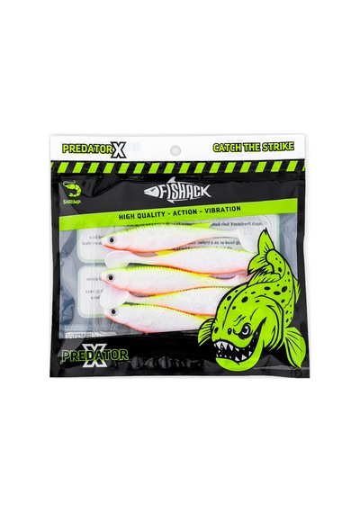 Silikon Sahte Balık - 10g 100mm - Fishack Predatorx - Uv Boyalı - Mist
