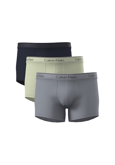 Calvin Klein Erkek Trunk 3'lü Paket Shoreline/lime Cream/misty Grey Boxer-15709 Yeşil