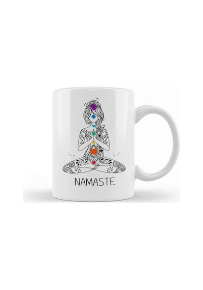 Namaste Meditated Buddha Om Yoga Buddhism Gift Kupa Bardak Porselen Karışık