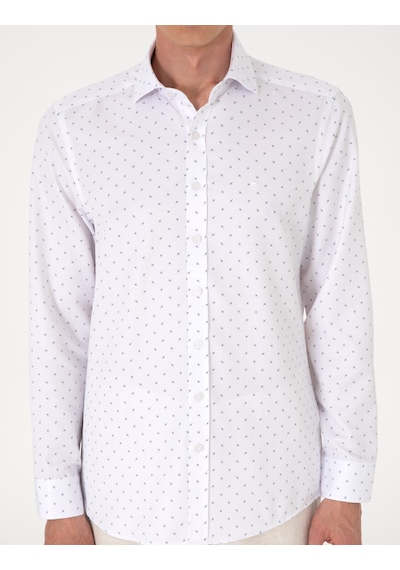 Pierre Cardin Erkek Beyaz Gömlek Desenli 50307134-vr013 Beyaz
