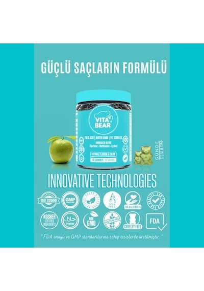 Vıta Bear Strong Haır 60 Kapsul Gummıes