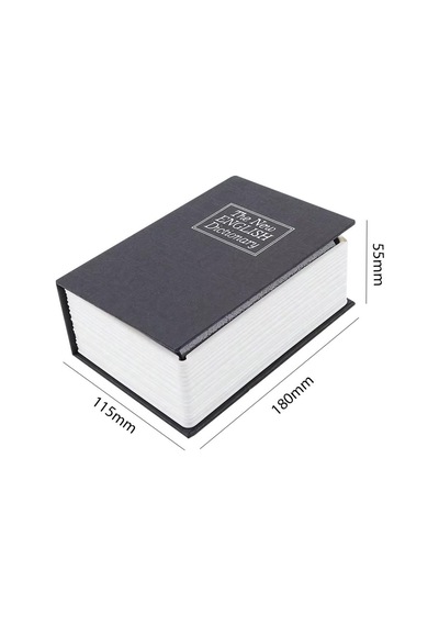 Kitap Görünümlü Metal Kasa 180x115x55mm