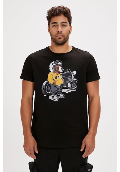 Bad Bear Fave Erkek T-shirt-28345-siyah Siyah