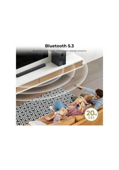 200w Kanal Ses Sistemi İle 2.1 Soundbar Ve Subwoofer