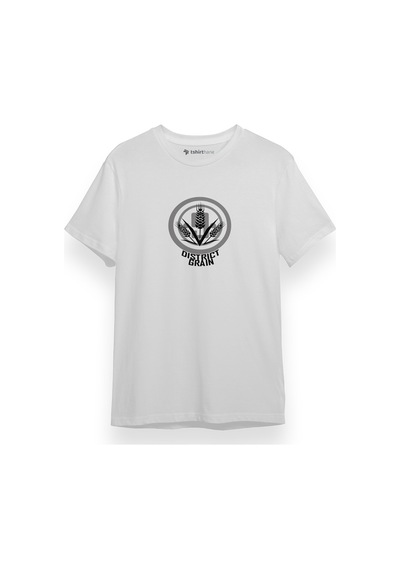 The Hunger Games District 9 Grain Beyaz Kısa Kol Erkek Tshirt 001