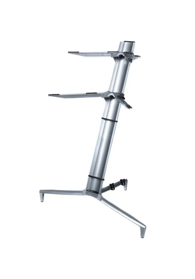 Larkin Ks500 Profesyonel Çift Katlı Ultimate Org Sehpası Standı Çantalı Gümüş