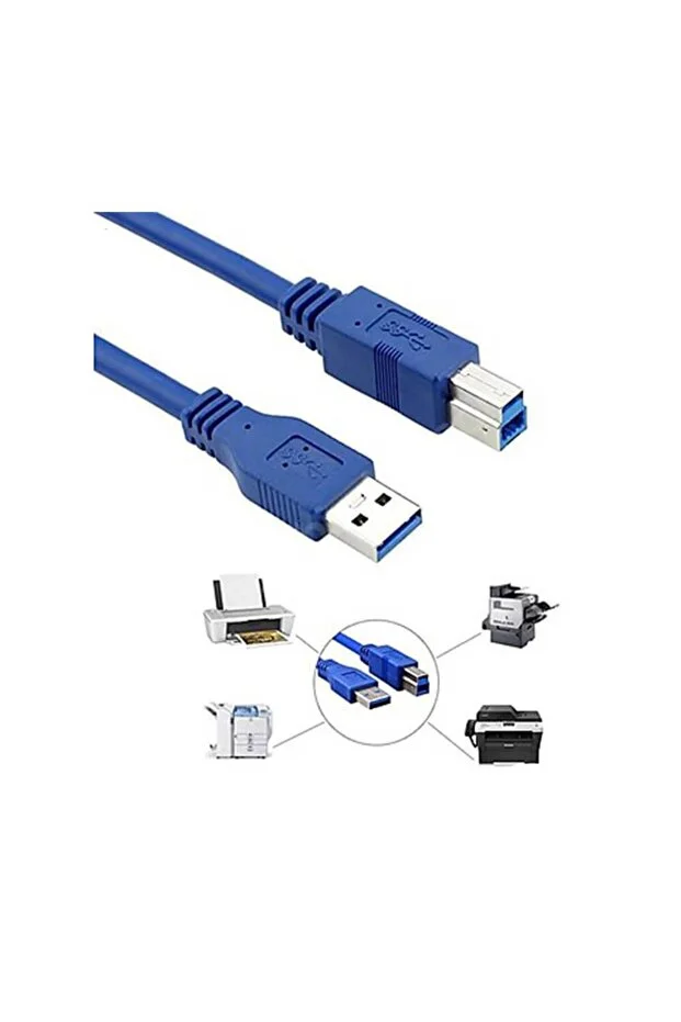 1.5 Metre 1.5mt Usb 3.0 Yazıcı Printer Kablosu Yüksek Hız Usb 3.0 Type-b Bağlantı Data Kablosu