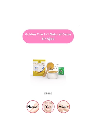 Golden Cire Natural Cezve Ağda 1+1 210 G
