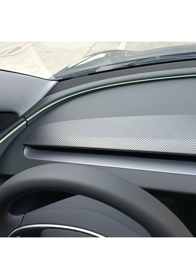 Tesla Model Y Juniper İçin Uyumlu Göğüs Üst Bölme Kaplama Mat Siyah